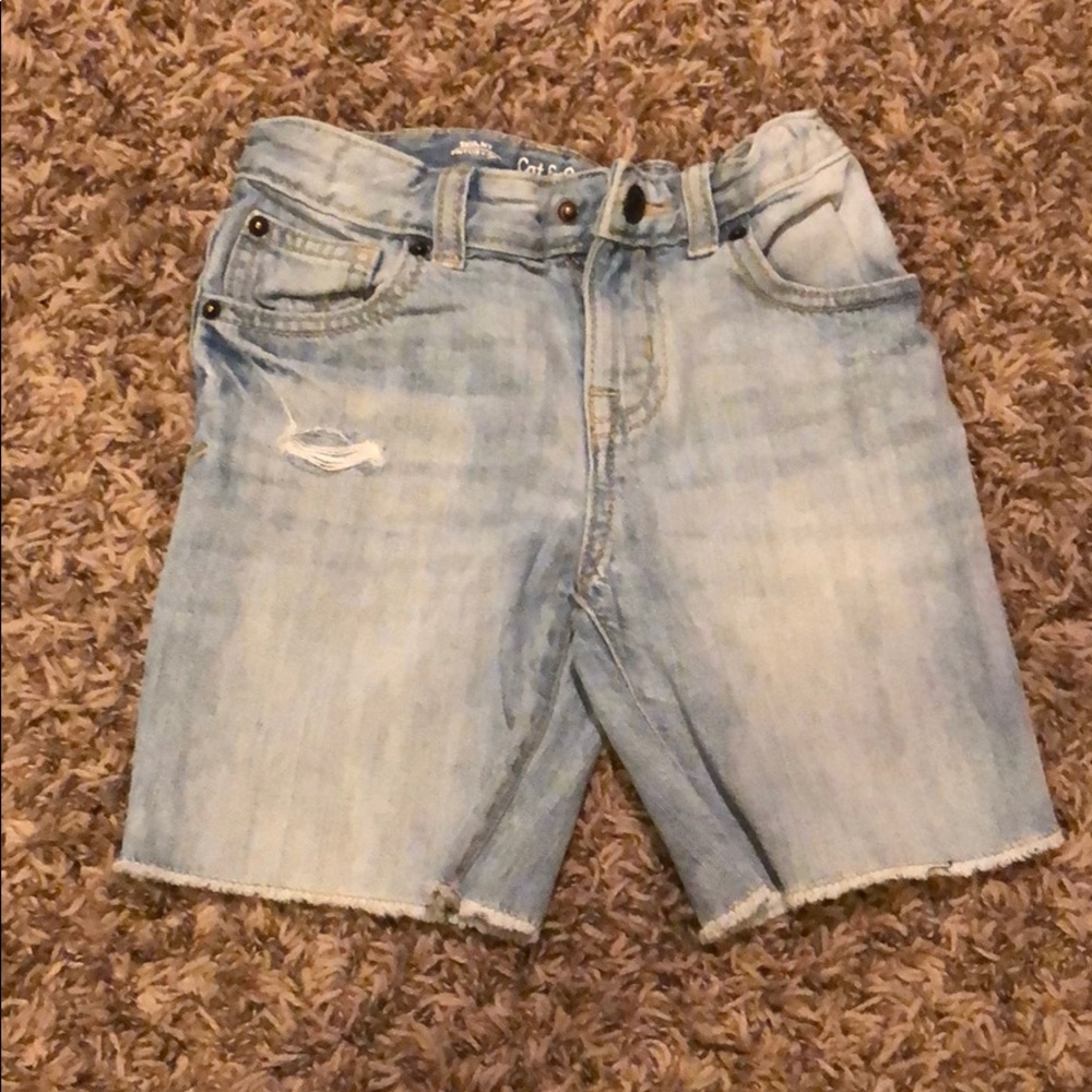 kids skinny jean shorts
